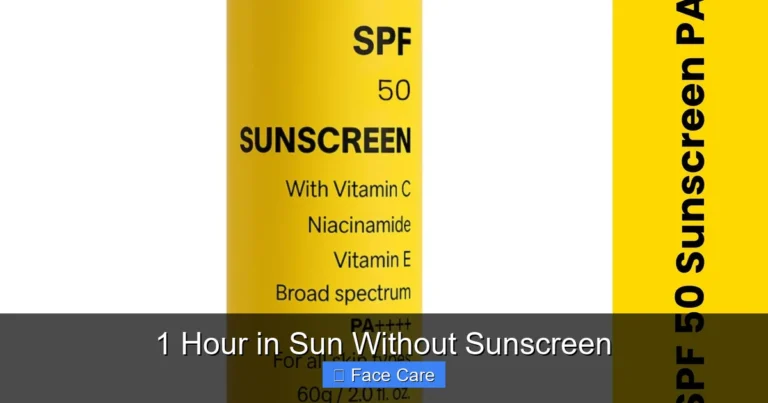 1 Hour in Sun Without Sunscreen