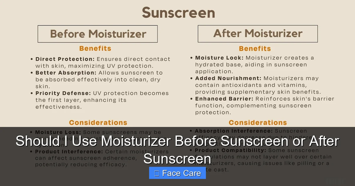 Should I Use Moisturizer Before Sunscreen or After Sunscreen