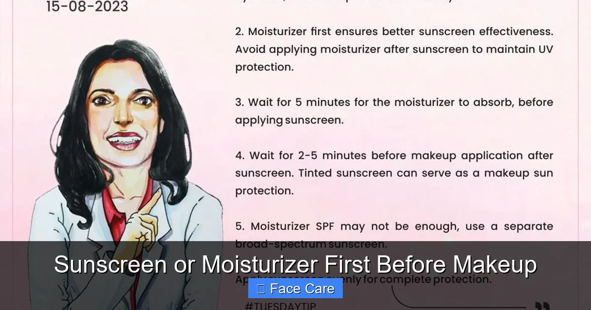 Sunscreen or Moisturizer First Before Makeup