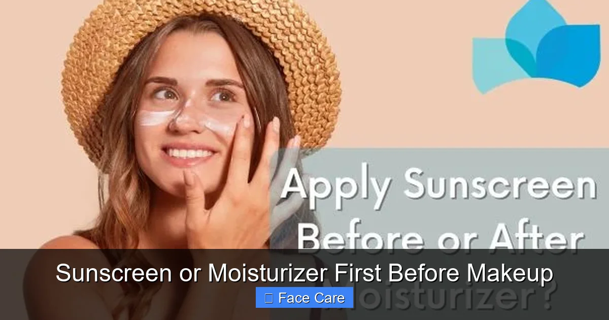 Sunscreen or Moisturizer First Before Makeup