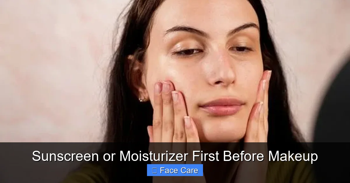 Sunscreen or Moisturizer First Before Makeup