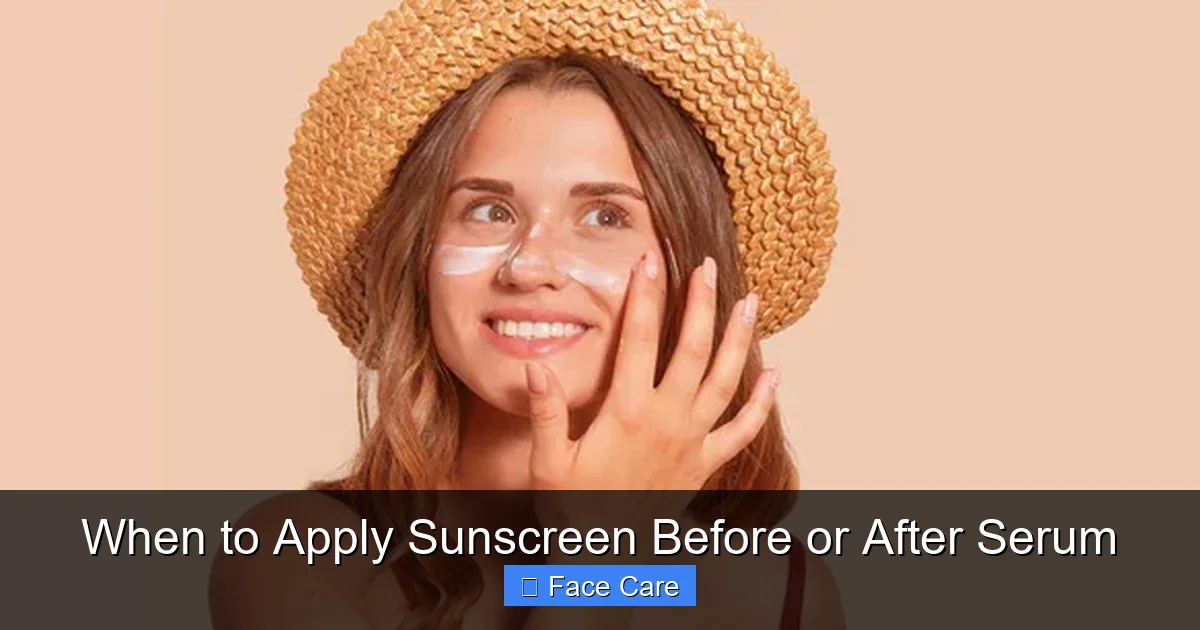 When to Apply Sunscreen Before or After Serum