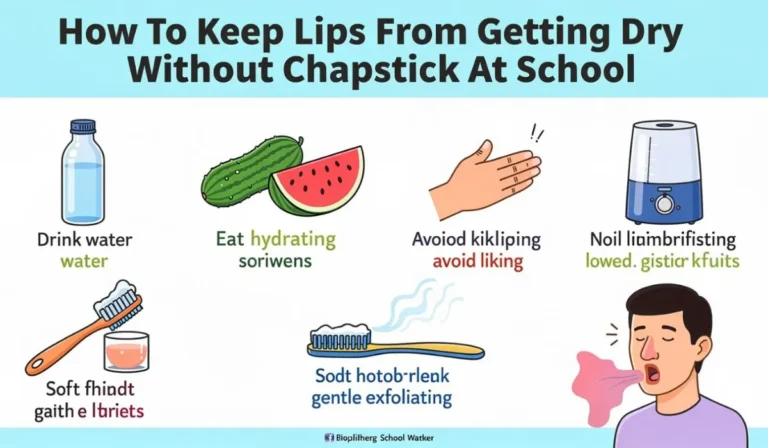 How To Make Your Lips Not Dry Without Chapstick At School